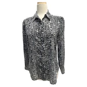 Chico’s Black and White Blouse Size 0